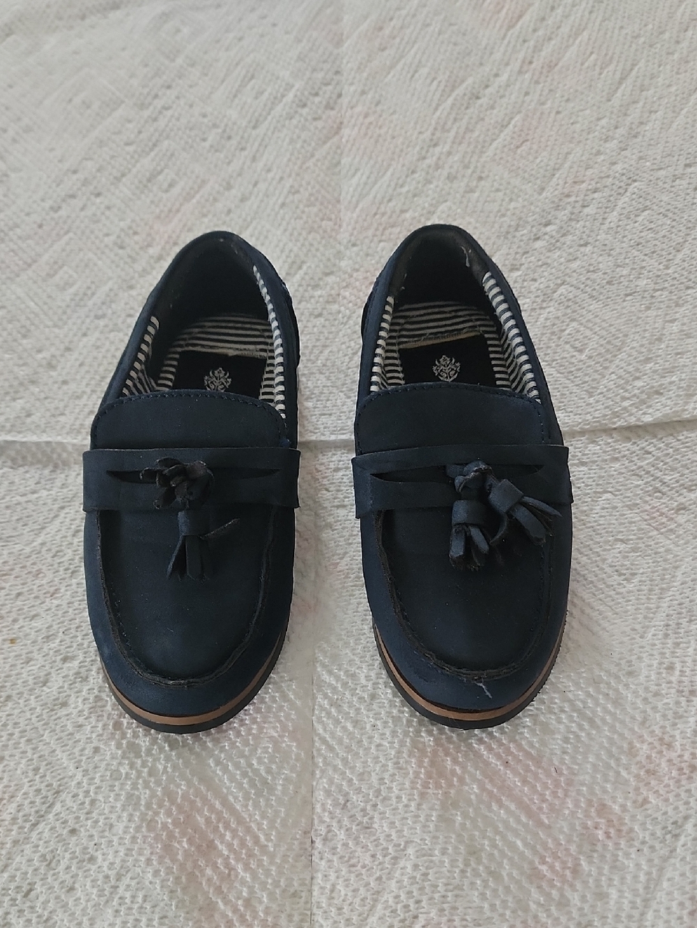 Men's Navy Tassel Slip-On Loafers